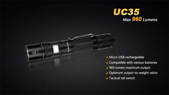 TORCIA RICARICABILE FENIX UC35 960 lm - immagine 1